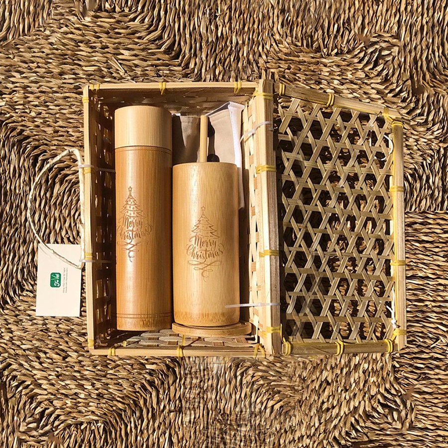 Customized Bamboo Gift Set (Bamboo Tumbler and Cup), Bamboo Cups, Eco Cups, Bamboo Utensils, Unique Gifts, Personalized Gifts - Image 4