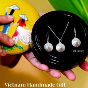 Alternative view of Conical Hat Silver Jewelry Set, Pure and Graceful Beauty, Stainless Silver Material, Exquisite Details, Elegant Jewelry Set