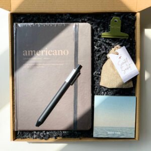 “The Black” Gift Box, Aromatherapy Delight, Smooth Writing Companion, Perfect Gift For Any Occasion, Mindfulness Gift, Notebook And Pen Set, Office Essentials Gift Set, Corporate Gift