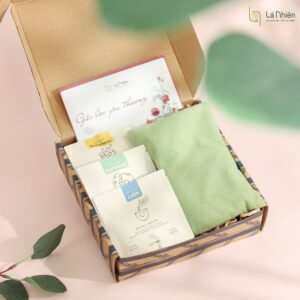 Breath Of Fresh Air Gift Set, Custom Herbal Heat Pack, Authentic Vietnamese Herbal Tea, Unique Gifts, Personalized Gifts For Her, Corporate Gift