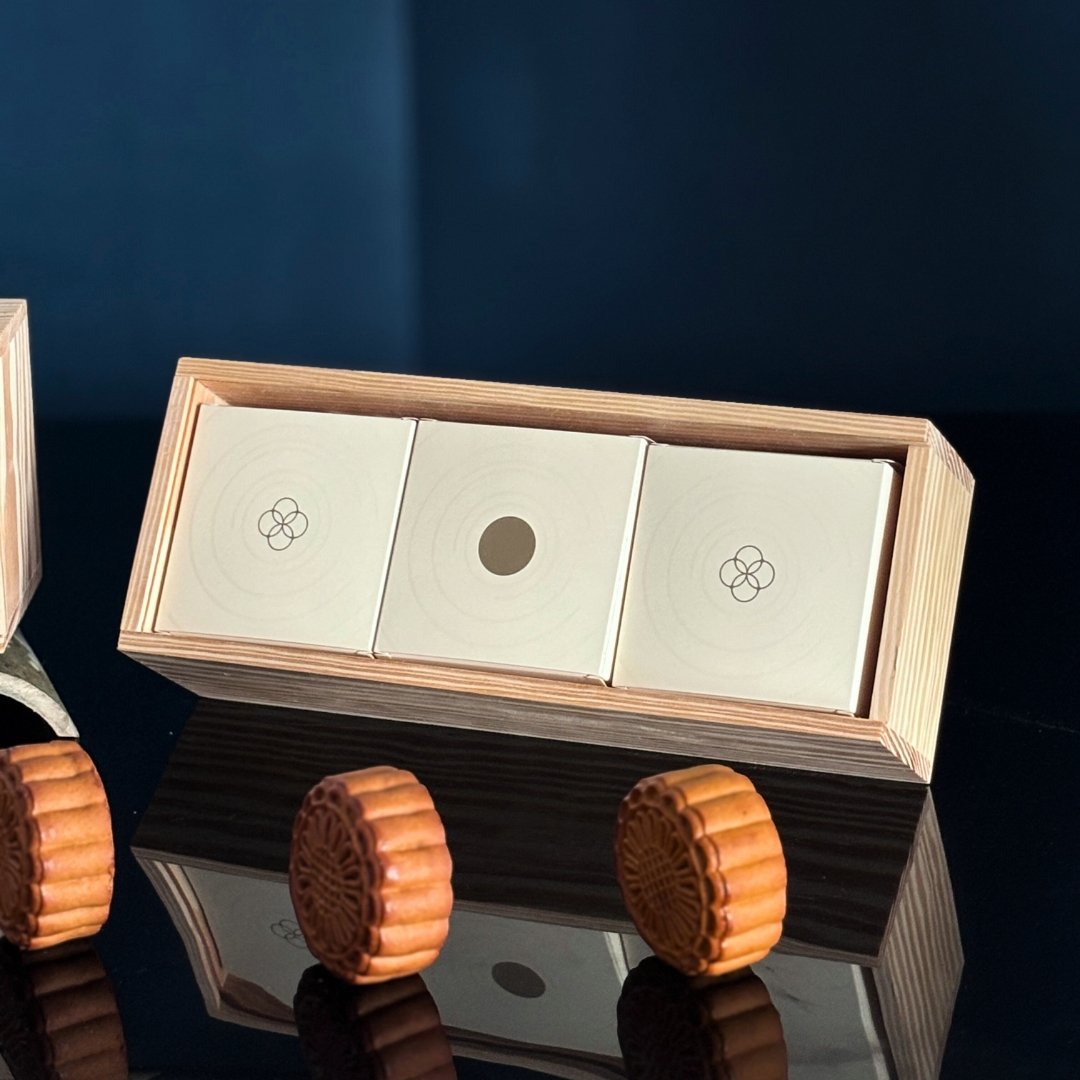 "Three Melodies" Mid-Autumn Gift Box, Bundled Moonlit Night Harmony, Moon Cake & Tea Gift Set, Wooden Gift Box, Vietnamese Souvenir, Gift For Partner - Image 3