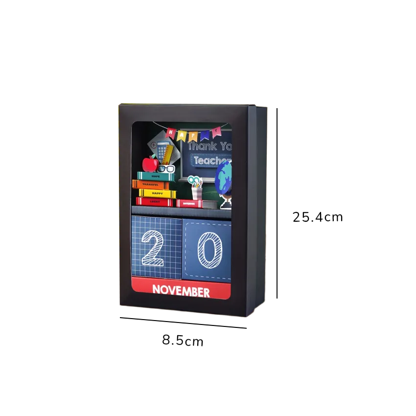 "Enlightenment" Personalized Gift Box, Custom Name & Corporate Logo Printing, Premium Sweets & Confectionery Gift Set, Desk Calendar, Gift For Teacher - Image 8