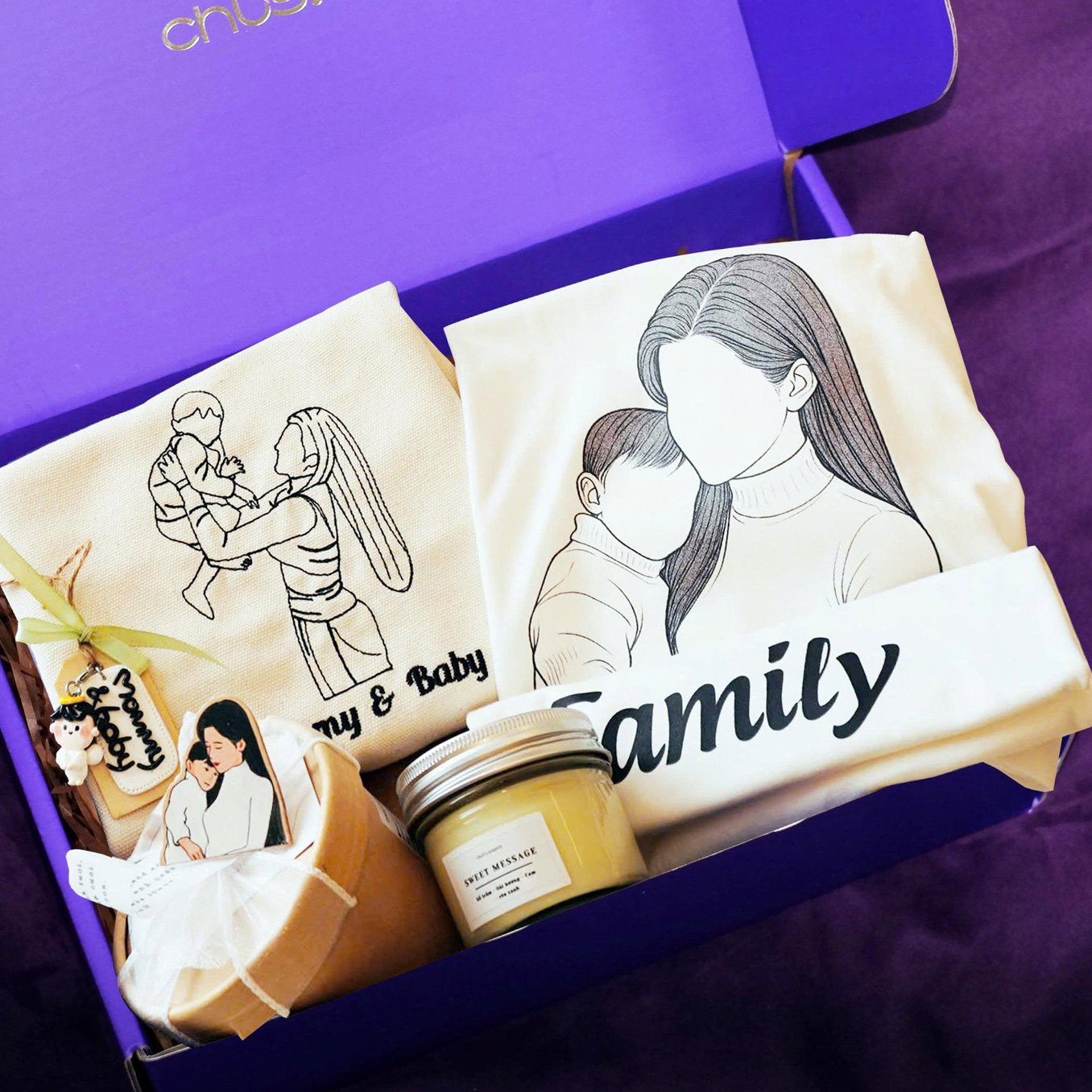 Personalized "Chus Happiness" Gift Box, Weaving Personal Essence Into Every Item, Personalized Bag & Shirt Set With Accessories, Personalized Gift, Birthday Gift - Image 2