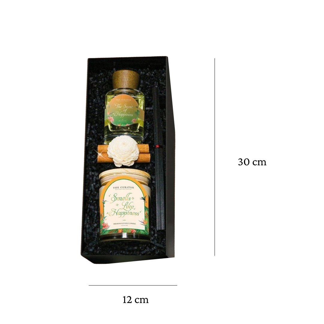 "Smells Like Happiness - Floral Bloom" Gift Set, Romantic Beauty Of Flowers, Gift Box With Scented Candle & Essential Oil, Gift For Her, Women's Day Gift - Image 5