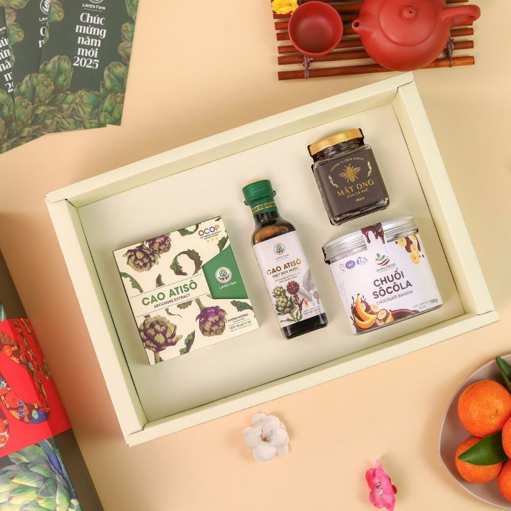 Artichoke Gift Box Combo 8, A Healthy Gift Filled With Love, Gift Set With Dried Fruit, Honey & Artichoke Products, Corporate Gifts - Image 3
