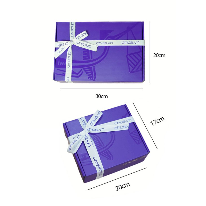 CHUS Exclusive Gift Box & Accessories Set, Transform Your Gifting Game, Exclusive Gift Box With Card Plus Ribbon & Stickers, Creative Purple Gift Box - Image 8