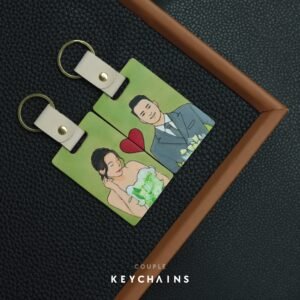 Hand-Drawn Leather Keychain, Personalized Leather Keychain, Customized Valentine Gift, Name Engraving, Unique Leather Gifts, Unique Artistic Gifts