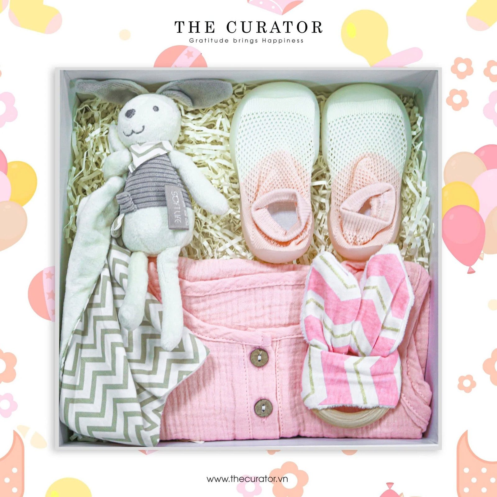 "Baby Girl, Beautiful World Is Waiting For You" Gift Box, Cherishing The Lovely Little Darling, Gift Set For Baby Girl With Toy & Clothing, Baby Gift - Image 2