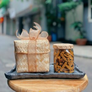 Alternative view of Sliced Turmeric Bamboo Gift Box, 300Gr, Authentic Original Flavor From Highlands, Pure Vietnamese Golden Turmeric, Health Gift, Vietnamese Specialty