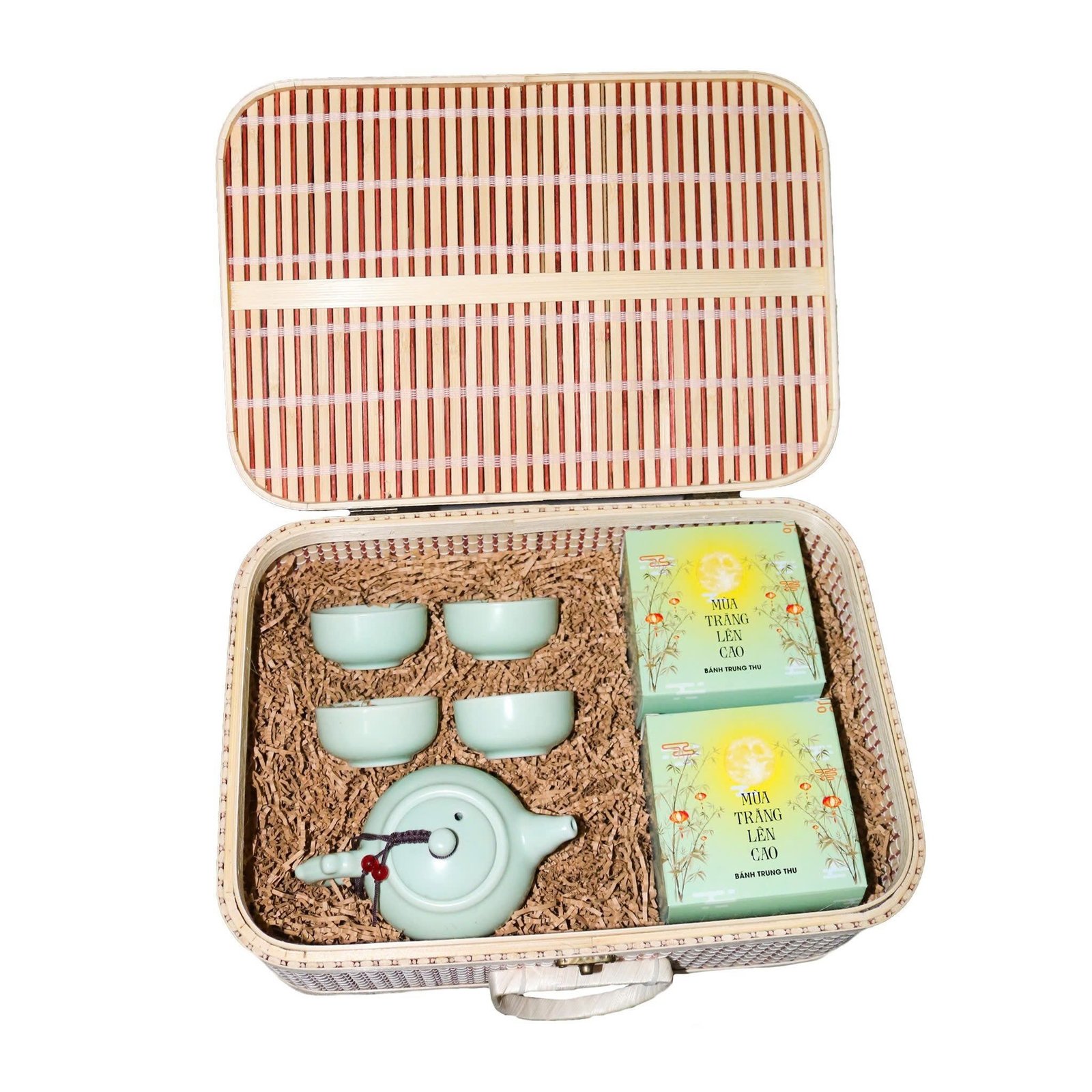 "Peaceful Mid-Autumn" Gift Box, Cozy Moon Season, Set Of 2 Mooncakes & Teapot, Corporate Mid-Autumn Gift Box, Custom Design, Mid-Autumn Gift For Family - Image 4